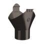 Lindab Steel Gutter Outlet 120mm - 150mm Black
