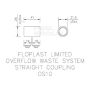 FloPlast Overflow Coupling - 21.5mm White