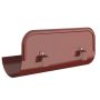 Lindab Steel Gutter Straight Overflow Protector - 150mm Dark Red