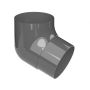 Galeco Round PVC Offset Downpipe Kit Graphite Grey - 100mm Diameter