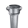 Cast Iron Round Eared Downpipe - Socket On One End - 65mm x 1829mm Primed