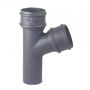 Cast Iron Round Downpipe Branch - 112.5 Degree x 65mm Primed