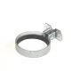 Zinc Plated Round Screw To Wall Downpipe Bracket with Gasket - 65mm Primed
