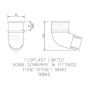 FloPlast Mini Gutter Offset Bend - 112 Degree x 50mm Brown