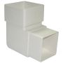 FloPlast Square Downpipe Bend - 92.5 Degree White