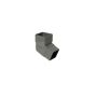FloPlast Square Downpipe Offset Bend - 112 Degree x 65mm Anthracite Grey