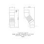 FloPlast Square Downpipe Adjustable Offset Bend - 65mm White