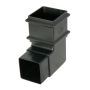 FloPlast Cast Iron Effect Square Downpipe Bend - 92.5 Degree x 65mm - Pack of 2