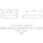 FloPlast Round Downpipe Clip - 68mm Grey