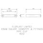 FloPlast Square Downpipe Clip - 65mm Black