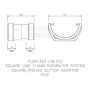 FloPlast PVC Square to PVC Half Round Gutter Adaptor - Brown