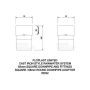 FloPlast PVC Square to PVC Round Downpipe Adaptor - Black