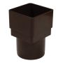 FloPlast PVC Square to PVC Round Downpipe Adaptor - Brown