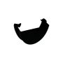FloPlast Deepflow/ Hi-Cap Gutter External Stopend - 115mm x 75mm Black - Pack of 2