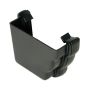 FloPlast Ogee Gutter External Stopend Left Hand - 110mm x 80mm Cast Iron Effect