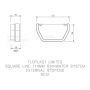FloPlast Square Gutter External Stopend - 114mm Black