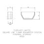 FloPlast Square Gutter Internal Stopend - 114mm Black