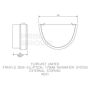 FloPlast Industrial/ Xtraflo Gutter External Stopend - 170mm Grey