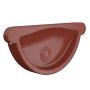 Lindab Steel Gutter Self-Locking Stop End - 100mm Tile Red