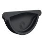 Lindab Steel Gutter Self-Locking Stop End - 150mm Matte Black