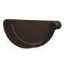 Lindab Steel Gutter Right Hand Stop End - 190mm Coffee Brown