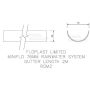 FloPlast Mini Gutter - 76mm x 2mtr White