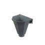 Cast Iron Round Downpipe Standard Hopper Head H0 Flat Back Outlet - 75mm Grey Primed