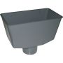 FloPlast Downpipe Universal Round/ Square Hopper - Grey