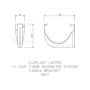 FloPlast Deepflow/ Hi-Cap Gutter Fascia Bracket - 115mm x 75mm Brown