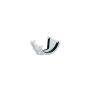 FloPlast PVC Half Round to PVC Ogee Right Hand Gutter Adaptor - White