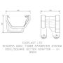 FloPlast Square to Ogee Left Hand Gutter Adaptor - Brown