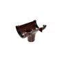 FloPlast Half Round Gutter Running Outlet - 112mm Brown