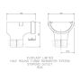 FloPlast Half Round Gutter Stopend Outlet - 112mm Brown