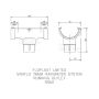 FloPlast Mini Gutter Running Outlet - 76mm White