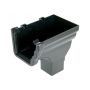 FloPlast Ogee Gutter Stopend Outlet Right Hand - 110mm x 80mm Cast Iron Effect