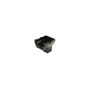 FloPlast Square Gutter Stopend Outlet - 114mm Black