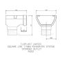 FloPlast Square Gutter Stopend Outlet - 114mm White
