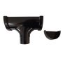 FloPlast Industrial/ Xtraflo Gutter Stopend Outlet - 170mm Black