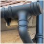 FloPlast Round Downpipe Socketed With Ears - 68mm x 2.5mtr Cast Iron Effect