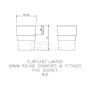 FloPlast Round Downpipe Socket - 68mm Grey