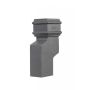 Cast Iron Rectangular Downpipe - 115mm Side Projection 100mm x 75mm Primed
