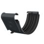 Lindab Steel Gutter Union - 125mm Anthracite Grey