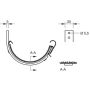 Lindab Steel Gutter Radius Fascia Bracket - 125mm Silver Metallic