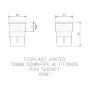 FloPlast Mini Gutter Downpipe Socket - 50mm Brown
