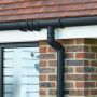 FloPlast Cast Iron Effect Square Downpipe Socket with Fixing Lugs - 65mm - Pack of 2