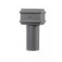 Cast Iron Rectangular Downpipe Square to Round Connector - 100mm x 75mm Primed