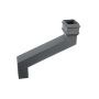 Cast Iron Rectangular Downpipe - 610mm Front Projection 100mm x 75mm Primed