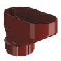 Lindab Steel Drain Trap - 100mm Dark Red