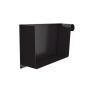 Lindab Rectangular Steel Gutter Right Hand Stop End - 140mm Coffee Brown