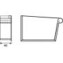 Lindab Rectangular Steel Gutter Left Hand Stop End - 140mm Anthracite Grey